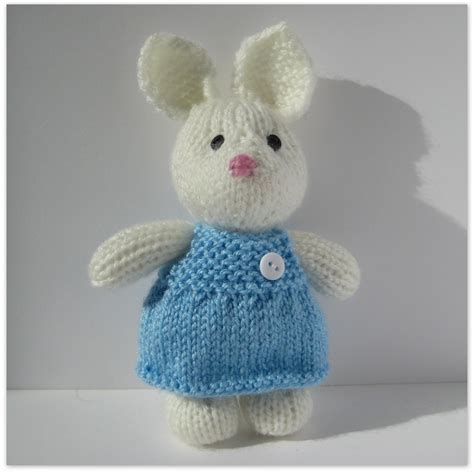 knit bunny stuffed animal